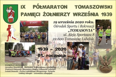 IX Półmaraton Tomaszowski Pamięci Żołnierzy Września 1939 - Trwają zapisy!